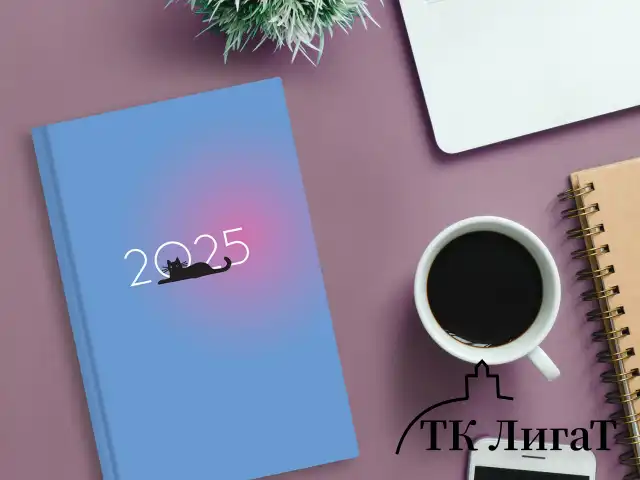 Ежедневник датированный 2025 145х215 мм, А5, STAFF, ламинированная обложка, "Котик", 116031