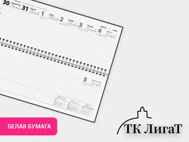 Планинг датированный 2025 285х112мм, STAFF, гребень, картонная обложка, 64л, Дизайн 3, 116051