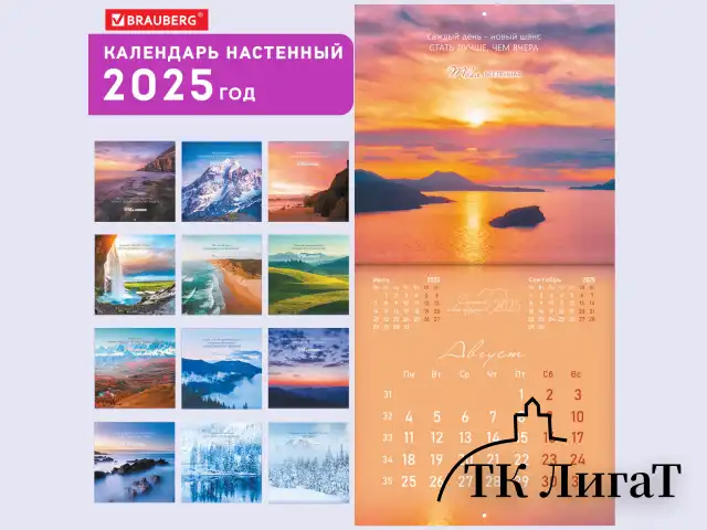 Календарь настенный перекидной на 2025 г., BRAUBERG, 12 листов, 29х29 см, "Твоя вселенная", 116160