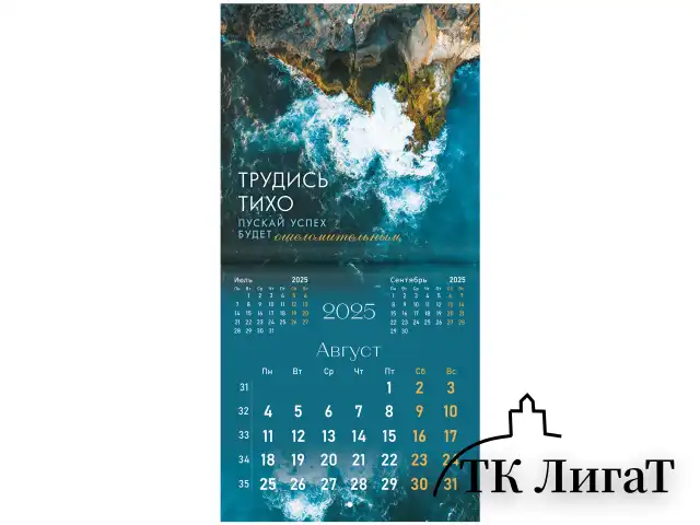 Календарь настенный перекидной на 2025 г., BRAUBERG, 12 листов, 22,5х22,5 см, МИНИ, "Мотивация", 116181