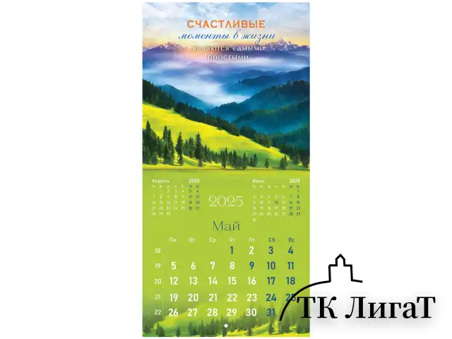 Календарь настенный перекидной на 2025 г., BRAUBERG, 12 листов, 22,5х22,5 см, МИНИ, "Мотивация", 116181