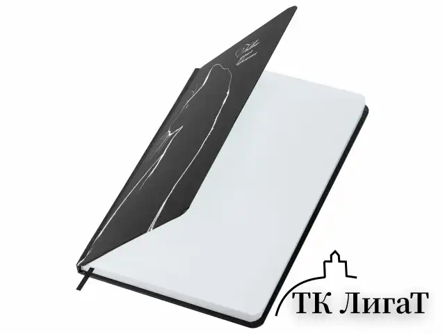 Ежедневник недатированный с резинкой А5 145х203 мм, BRAUBERG, твердый, 160 л., "Black cat", 116305