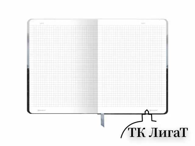 Блокнот с резинкой в клетку 96 л., А5 145х203 мм, твердая обложка, BRAUBERG, "Туман", 116315