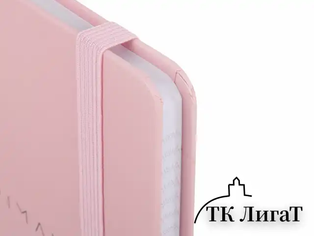 Блокнот с резинкой в клетку 96 л., А5 145х203 мм, твердая обложка, BRAUBERG, "Minimal", розовый, 116319
