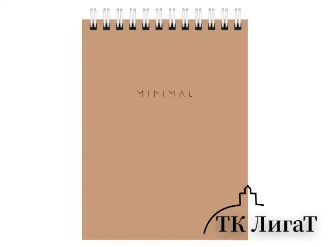 Блокнот МАЛЫЙ ФОРМАТ А6 108х145 мм, 40 л., гребень, картон, клетка, BRAUBERG "Minimal Classic", 116428