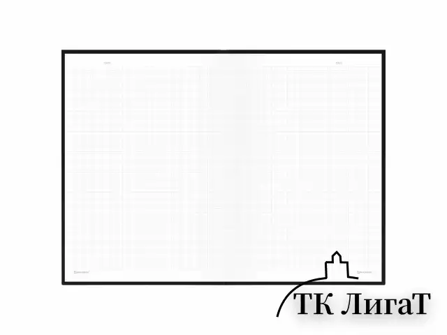 Блокнот БОЛЬШОЙ ФОРМАТ 200х290 мм, А4, 80 л., твердый, клетка, BRAUBERG "Minimal", черный, 116432