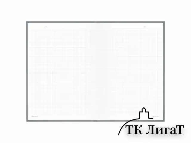 Блокнот БОЛЬШОЙ ФОРМАТ 200х290 мм, А4, 80 л., твердый, клетка, BRAUBERG "Minimal", серый, 116433