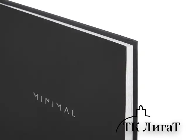 Блокнот А5 134х206 мм, 80 л., твёрдый, клетка, BRAUBERG "Minimal", черный, 116436