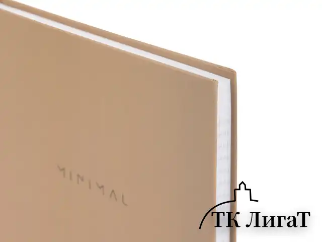 Блокнот А5 134х206 мм, 80 л., твёрдый, клетка, BRAUBERG "Minimal", бежевый, 116438