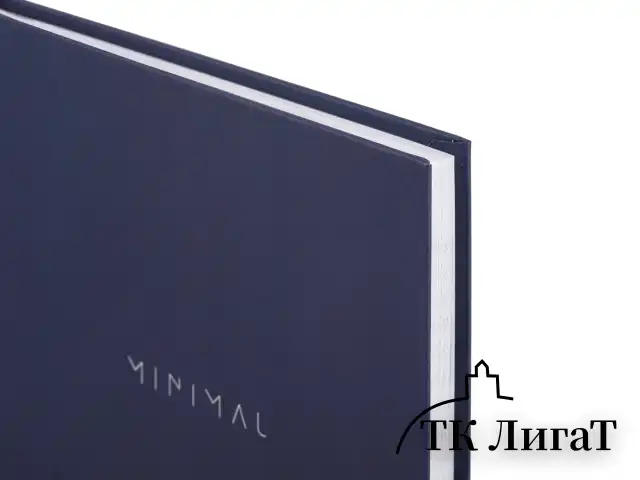 Блокнот А5 134х206 мм, 80 л., твёрдый, клетка, BRAUBERG "Minimal", синий, 116439