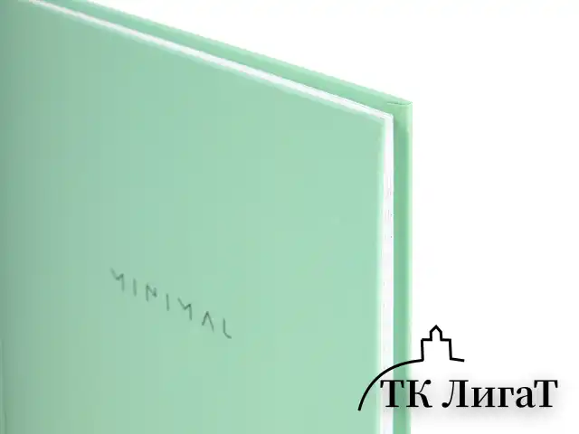 Блокнот А5 134х206 мм, 80 л., твёрдый, клетка, BRAUBERG "Minimal", мятный, 116443