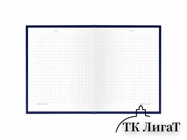 Блокнот МАЛЫЙ ФОРМАТ 110х147 мм, А6, 80 л., твердый, клетка, BRAUBERG "Minimal", синий, 116447