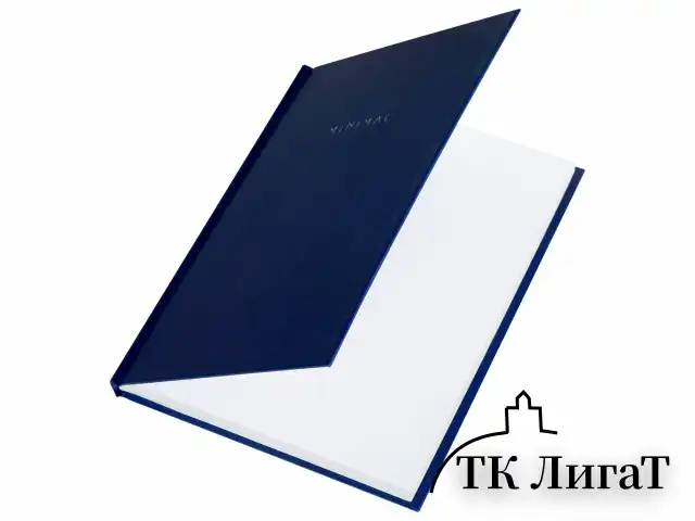 Блокнот МАЛЫЙ ФОРМАТ 110х147 мм, А6, 80 л., твердый, клетка, BRAUBERG "Minimal", синий, 116447
