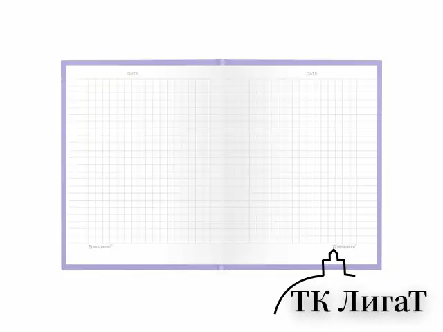 Блокнот МАЛЫЙ ФОРМАТ 110х147 мм, А6, 80 л., твердый, клетка, BRAUBERG "Minimal", сиреневый, 116448