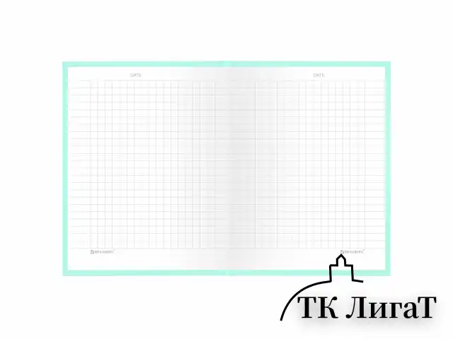 Блокнот МАЛЫЙ ФОРМАТ 110х147 мм, А6, 80 л., твердый, клетка, BRAUBERG "Minimal", мятный, 116451