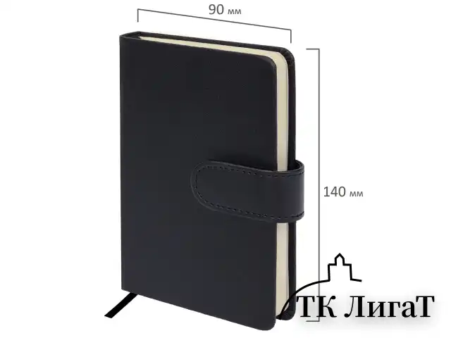 Скетчбук, слоновая кость 140 г/м2 90х140 мм, 80 л., КОЖЗАМ, застежка, BRAUBERG ART CLASSIC, черный,116458