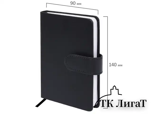 Скетчбук, белая бумага 140 г/м2 90х140 мм, 80 л., КОЖЗАМ, застежка, BRAUBERG ART CLASSIC, черный, 116459