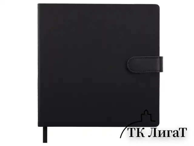Скетчбук, слоновая кость 140 г/м2, 200х200 мм, 80 л., КОЖЗАМ, застежка, BRAUBERG ART CLASSIC, черный, 116462