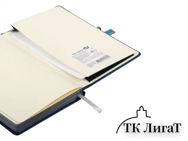 Скетчбук, слоновая кость 140 г/м2 130х210 мм, 80 л., КОЖЗАМ, застежка металл, BRAUBERG ART CLASSIC, "Inspiration", под кожу, синий, 116465