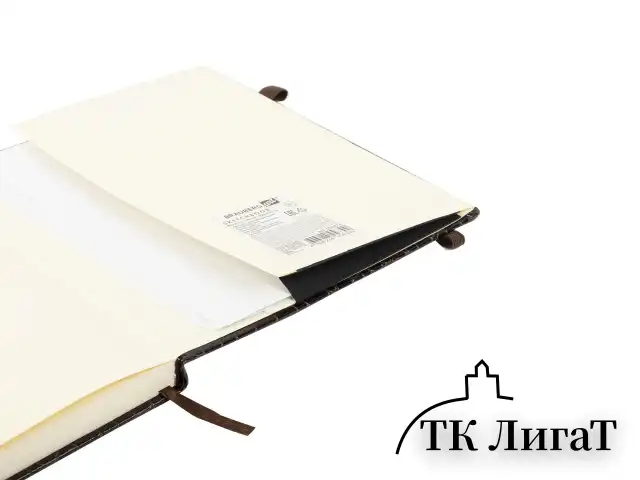Скетчбук, слоновая кость 140 г/м2, 200х200 мм, 80 л., КОЖЗАМ, резинка, BRAUBERG ART CLASSIC, CROCO, коричневый, 116473