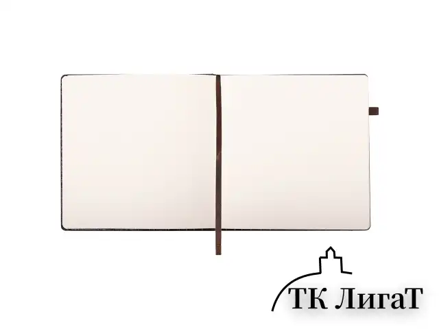 Скетчбук, слоновая кость 140 г/м2, 200х200 мм, 80 л., КОЖЗАМ, резинка, BRAUBERG ART CLASSIC, CROCO, коричневый, 116473