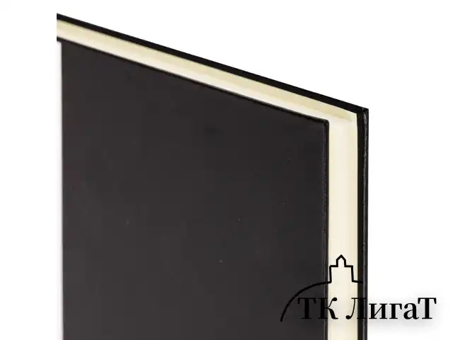 Скетчбук, слоновая кость 140 г/м2 200х200 мм, 80 л., КОЖЗАМ, гребень, BRAUBERG ART CLASSIC, черный, 116476