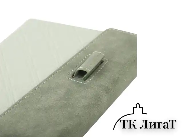 Ежедневник недатированный А5 145х215 мм, BRAUBERG "Stitch", под кожу, магнит, 160 л., оливковый, 116588