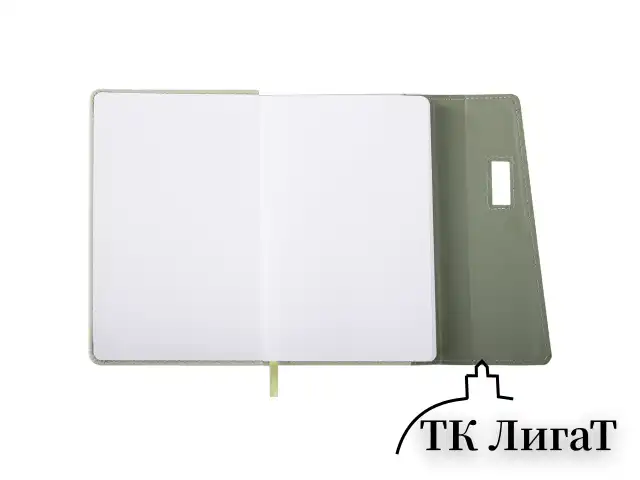 Ежедневник недатированный А5 145х215 мм, BRAUBERG "Stitch", под кожу, магнит, 160 л., оливковый, 116588