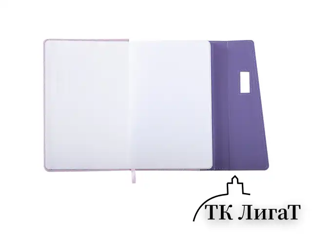 Ежедневник недатированный А5 145х215 мм, BRAUBERG "Stitch", под кожу, магнит, 160 л., сиреневый, 116589