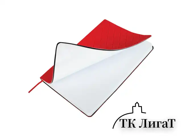 Блокнот А5 138x213 мм, BRAUBERG "Tissage", под кожу, 80 л., резинка, клетка, красный, 116603