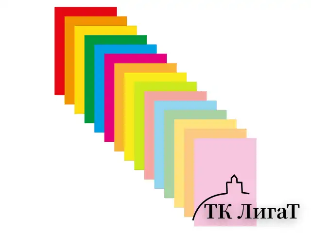 Бумага цветная 15 цветов BRAUBERG MULTICOLOR А4, 80 г/м2, 75 л. (15 цветов x 5 листов), 116647
