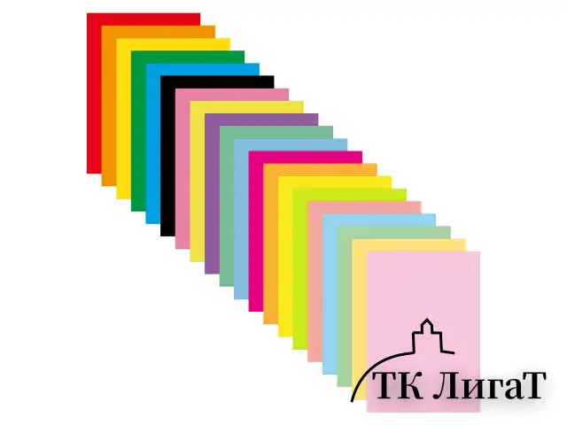 Бумага цветная 20 цветов BRAUBERG MULTICOLOR А4, 80 г/м2, 100 л. (20 цветов x 5 листов), 116649