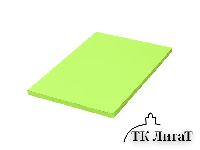 Бумага цветная BRAUBERG, А4, 75 г/м2, 100 л., НЕОН, зеленая, для офисной техники, 116671
