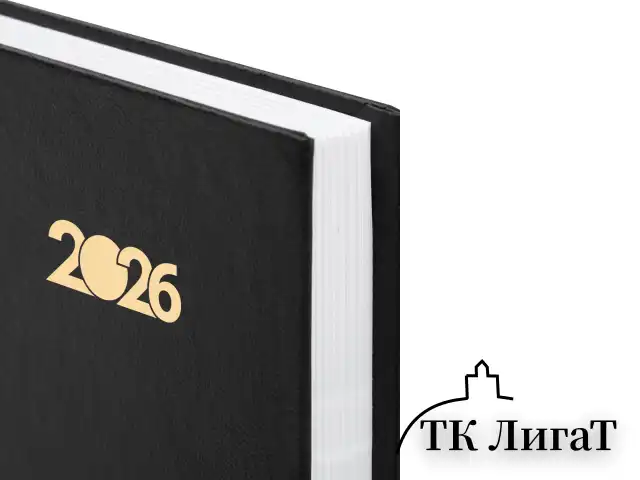Ежедневник датированный 2026 145х215 мм, А5, STAFF, обложка бумвинил, черный, 117307