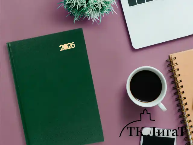 Ежедневник датированный 2026 145х215 мм, А5, STAFF, обложка бумвинил, зелёный, 117308