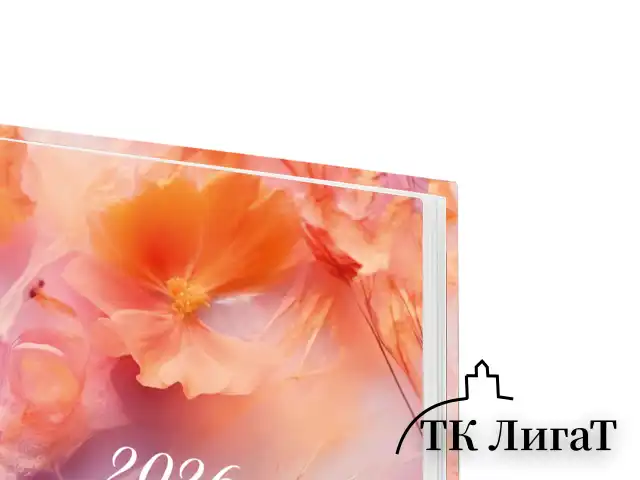 Ежедневник датированный 2026 145х215 мм, А5, STAFF, ламинированная обложка, "Ice flowers", 117319
