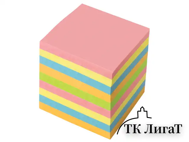 Блок для записей BRAUBERG непроклеенный, куб 9х9х9 см, цветной, 122341