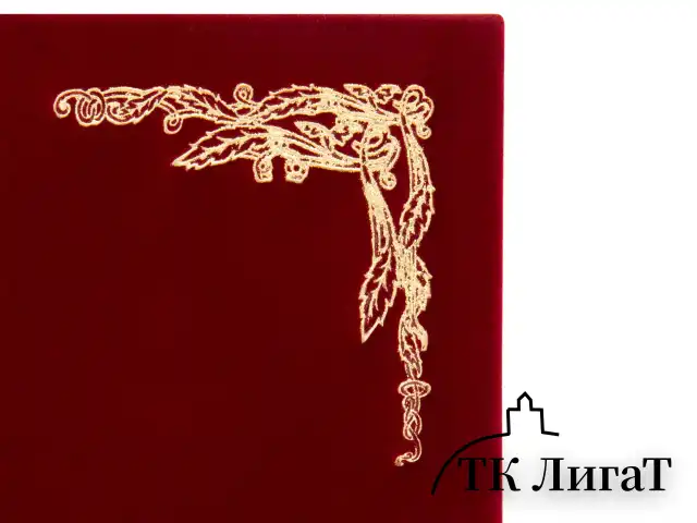 Папка адресная бархат бордовый, "Виньетка", формат А4, STAFF, 124294