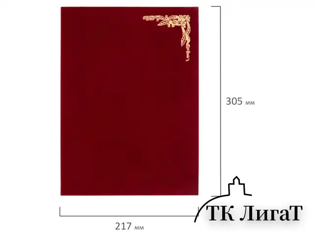 Папка адресная бархат бордовый, "Виньетка", формат А4, STAFF, 124294