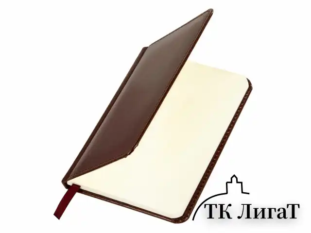 Еженедельник недатированный МАЛЫЙ ФОРМАТ 95х155 мм А6 BRAUBERG "Imperial" под кожу, 64 л., коричневый, 126185