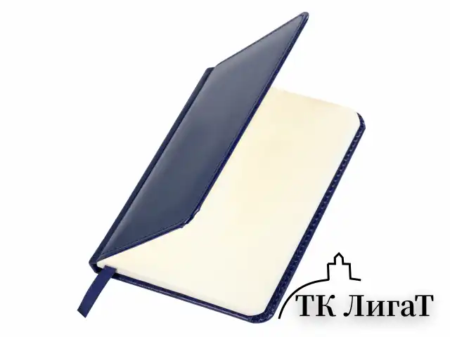Еженедельник недатированный МАЛЫЙ ФОРМАТ 95х155 мм А6 BRAUBERG "Imperial" под кожу, 64 л., темно-синий, 126186