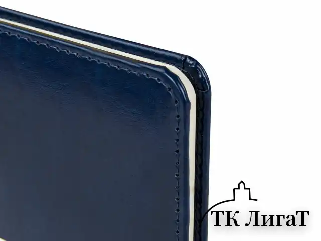 Еженедельник недатированный МАЛЫЙ ФОРМАТ 95х155 мм А6 BRAUBERG "Imperial" под кожу, 64 л., темно-синий, 126186