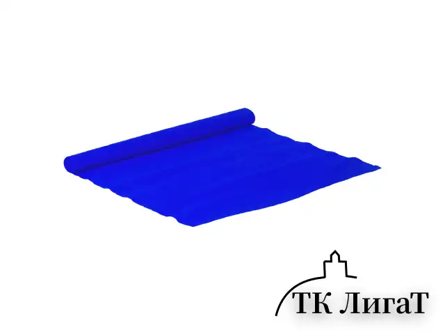 Бумага гофрированная/креповая, 32 г/м2, 50х250 см, синяя, в рулоне, BRAUBERG, 126535