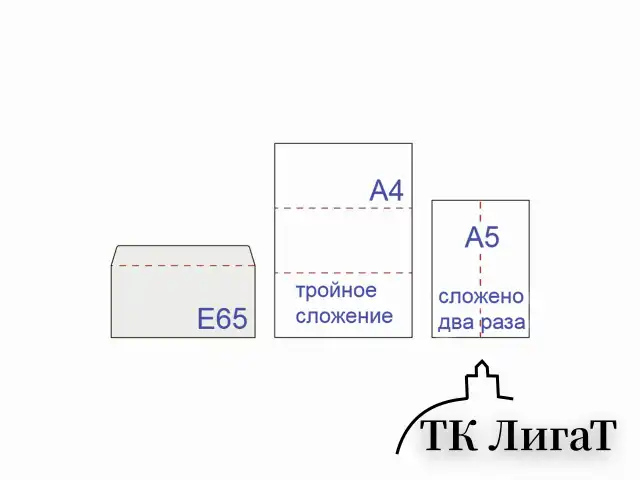 Конверты E65 (110х220 мм), отрывная лента, "Куда-Кому", 80 г/м2, КОМПЛЕКТ 1000 шт., внутренняя запечатка Е65.02СКК