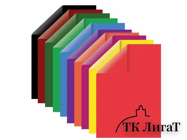 Картон цветной А4 ТОНИРОВАННЫЙ В МАССЕ, 10 листов 10 цветов, 180 г/м2, BRAUBERG, 129308