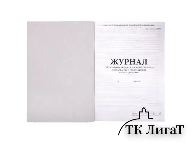 Журнал учёта работы педагога дополнительного образования, 48 л., картон, офсет, А4 200х280 мм, STAFF, 130243