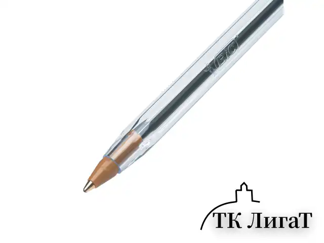 Ручка шариковая BIC "Cristal", СИНЯЯ, корпус прозрачный, узел 1 мм, линия письма 0,32 мм, 847898