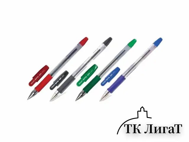 Ручка шариковая масляная с грипом PILOT "BPS-GP", СИНЯЯ, корпус прозрачный, узел 0,7 мм, линия письма 0,21 мм, BPS-GP-F, BРS-GP-F