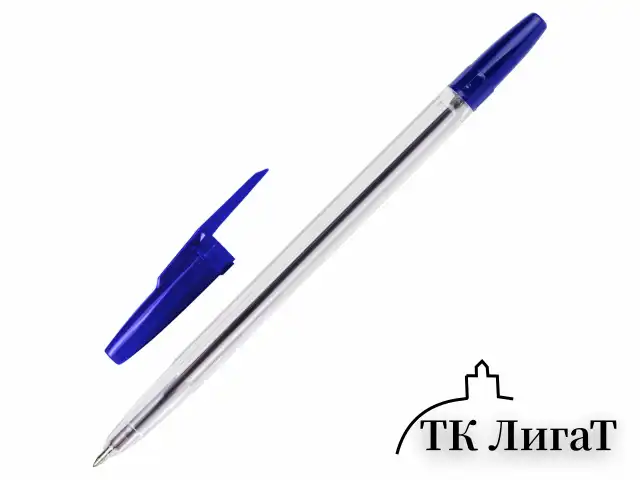 Ручка шариковая CORVINA (Италия) "51 Classic", СИНЯЯ, корпус прозрачный, узел 1 мм, линия письма 0,7 мм, 40163/02