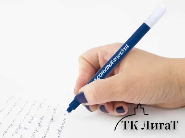 Ручка стираемая капиллярная CORVINA (Италия) "No Problem", СИНЯЯ, линия письма 0,5 мм, 41425